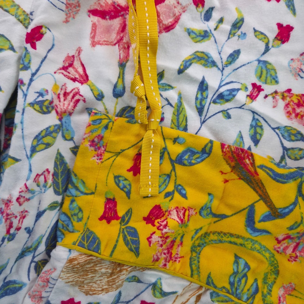 Anthropologie Kelly Louise Judd Pajama Pants Womens XS Rabbit Floral Cotton Boho